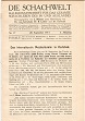 DIE SCHACHWELT / 1911 vol 1, no 17
